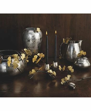 Michael Aram Butterfly Ginkgo Set Of 2 Candle Holders - Image 3