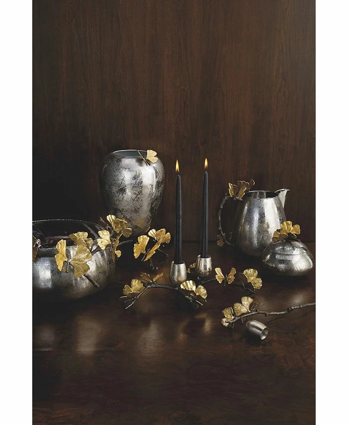 Michael Aram Butterfly Ginkgo Set Of 2 Candle Holders - Image 4