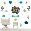 Big Dot Of Happiness Last Off To Outer Space - Nursery Vinyl Wall Art Stickers - Wall Decals - 20 Ct