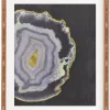 Deny Designs Emanuela Carratoni Black And Gold Agate Bamboo Framed Wall Art