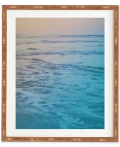Deny Designs Leah Flores Cotton Candy Waves Bamboo Framed Wall Art