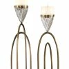 Uttermost Carma 2-Pc. Bronze-Finish & Glass Candle Holder Set