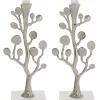 Michael Aram Set Of 2 Botanical Leaf Candlestick Holders