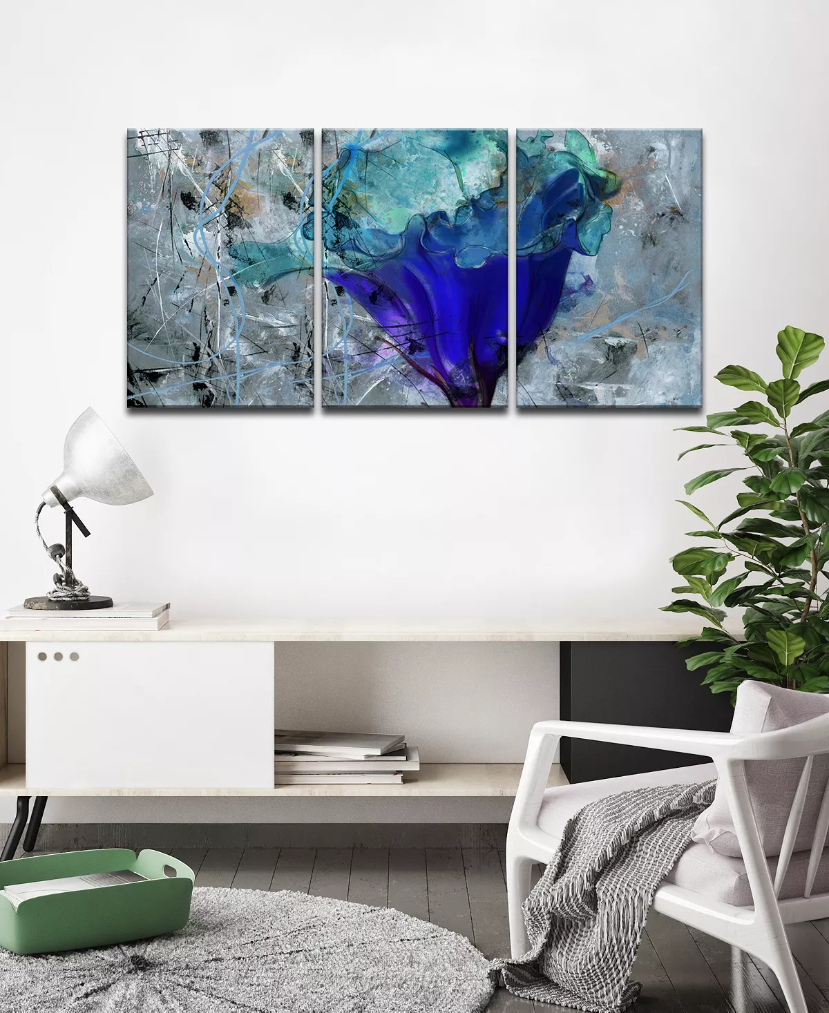 Ready2HangArt 'Painted Petals LX' Canvas Wall Decor Set - Image 2