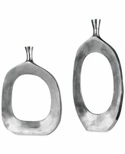 Uttermost Cierra Aluminum Vases, Set Of 2